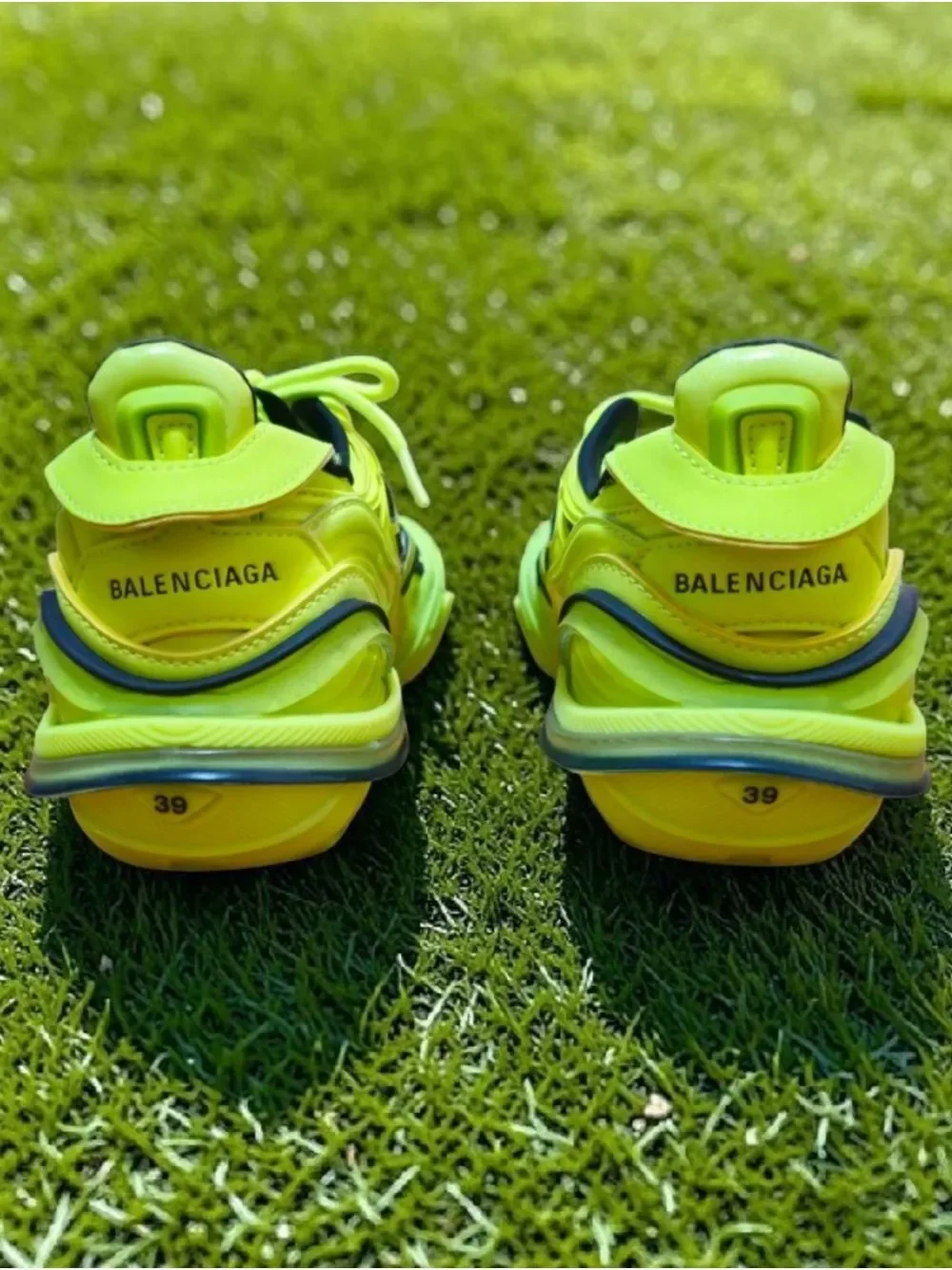 Balenciaga Tyrex Fluo Yellow Womens Size 9 New No Box